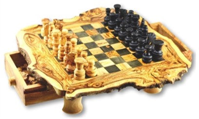 Medium Chess Set (Board comes with legs & drawers) 38x38cm